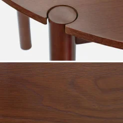 Mesa de comedor ovalada de madera de hevea, 6 plazas