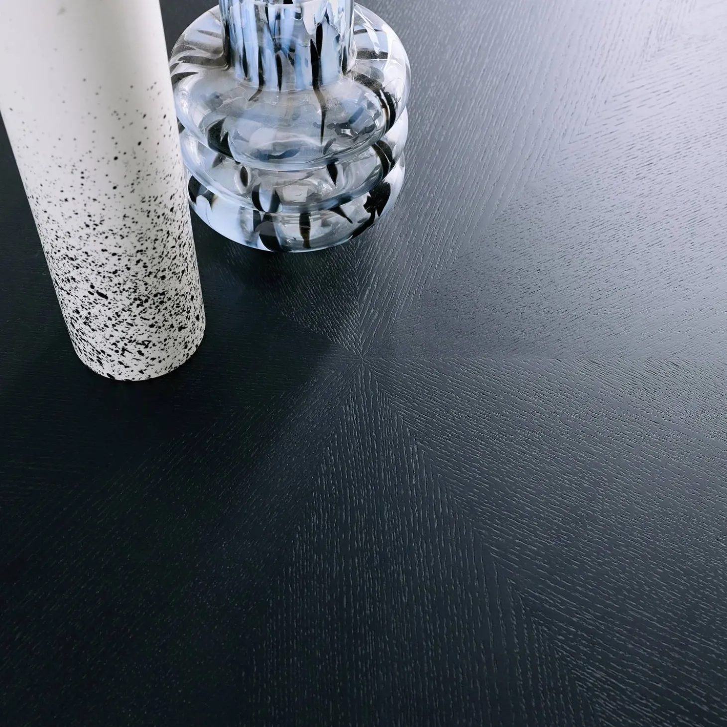 Mesa de comedor ovalada de madera de hevea y chapa de roble para 6 personas