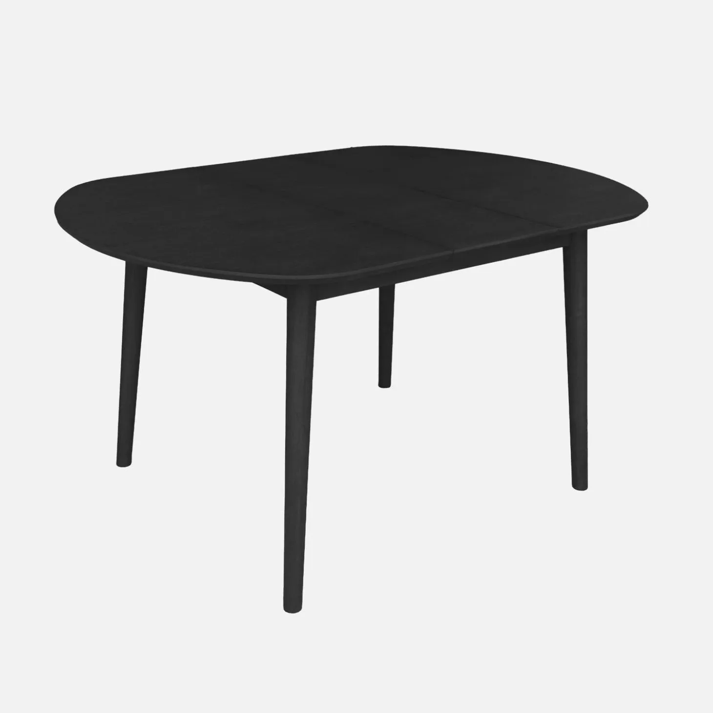 Mesa de comedor ovalada extensible de madera, 4-6 asientos