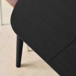 Mesa de comedor ovalada extensible de madera, 4-6 asientos