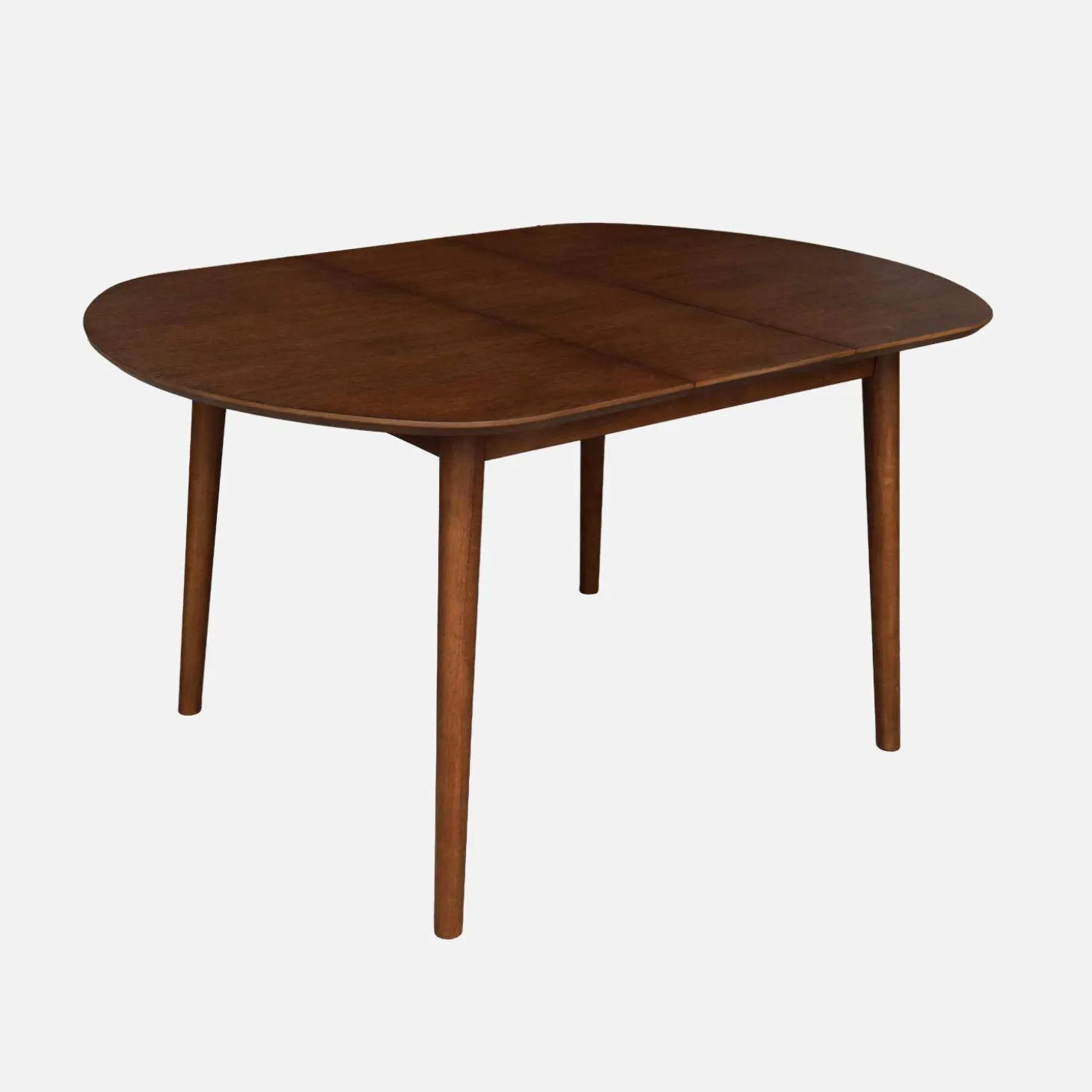 Mesa de comedor ovalada extensible de madera, 4-6 asientos