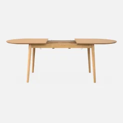 Mesa de comedor ovalada y extensible de 6 a 8 plazas