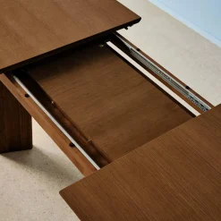 Mesa de comedor rectangular extensible de madera, 6-8 plazas