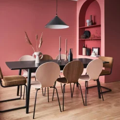Mesa de comedor rectangular extensible de 6-8 plazas