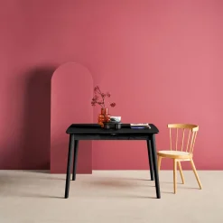 Mesa de comedor rectangular extensible de madera, 4-6 plazas