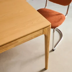 Mesa de comedor rectangular en madera de 6 plazas