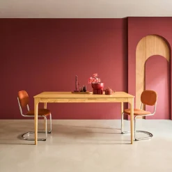 Mesa de comedor rectangular extensible de madera, 6-8 plazas