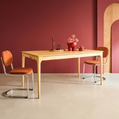 Mesa de comedor rectangular extensible de madera, 6-8 plazas