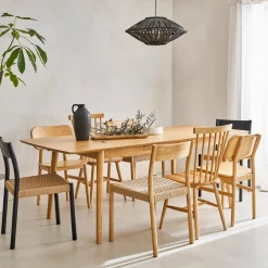 Mesa de comedor rectangular extensible de 6-8 plazas