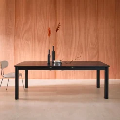 Mesa de comedor rectangular de madera extendible, 6 a 10 plazas