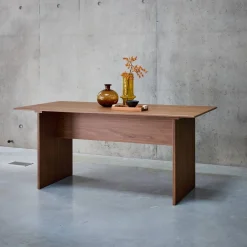 Mesa de comedor rectangular con efecto madera de 4-6 plazas, 170cm