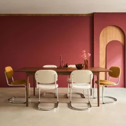 Mesa de comedor rectangular extensible de madera, 6-8 plazas