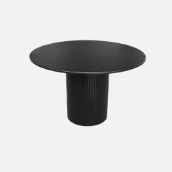 Mesa de comedor redonda de madera, 4 plazas