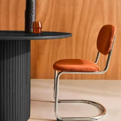 Mesa de comedor redonda de madera, 4 plazas