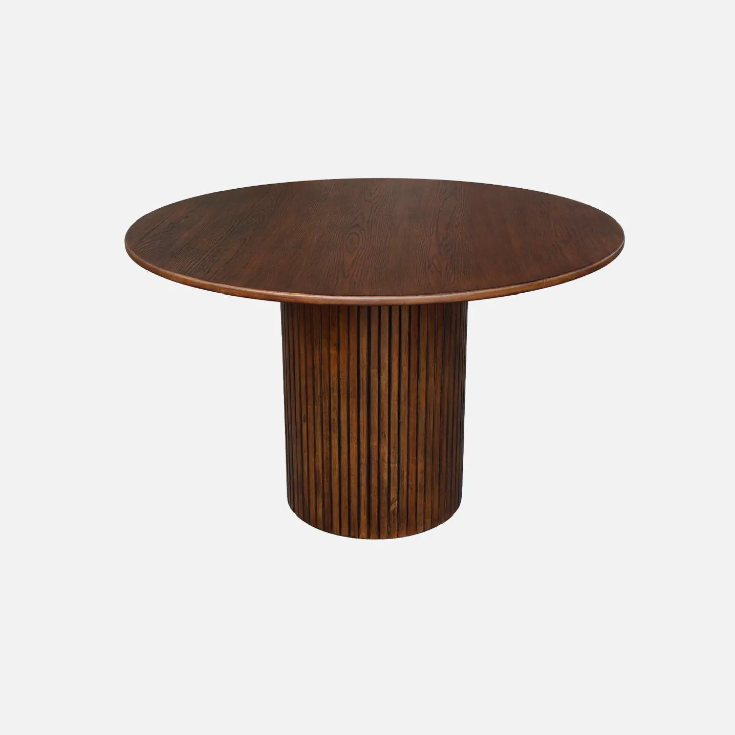 Mesa de comedor redonda de madera, 4 plazas