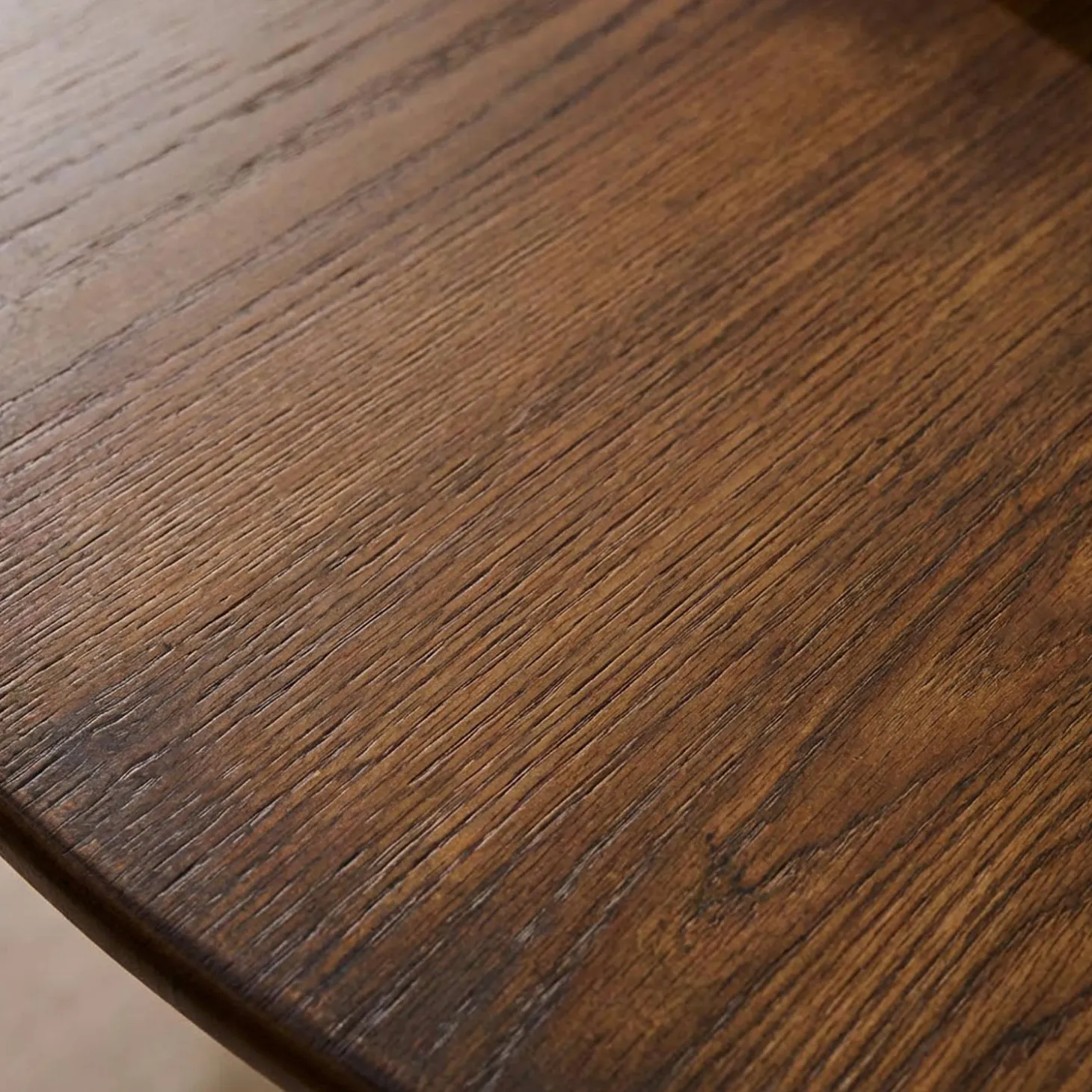 Mesa de comedor redonda de madera, 4 plazas