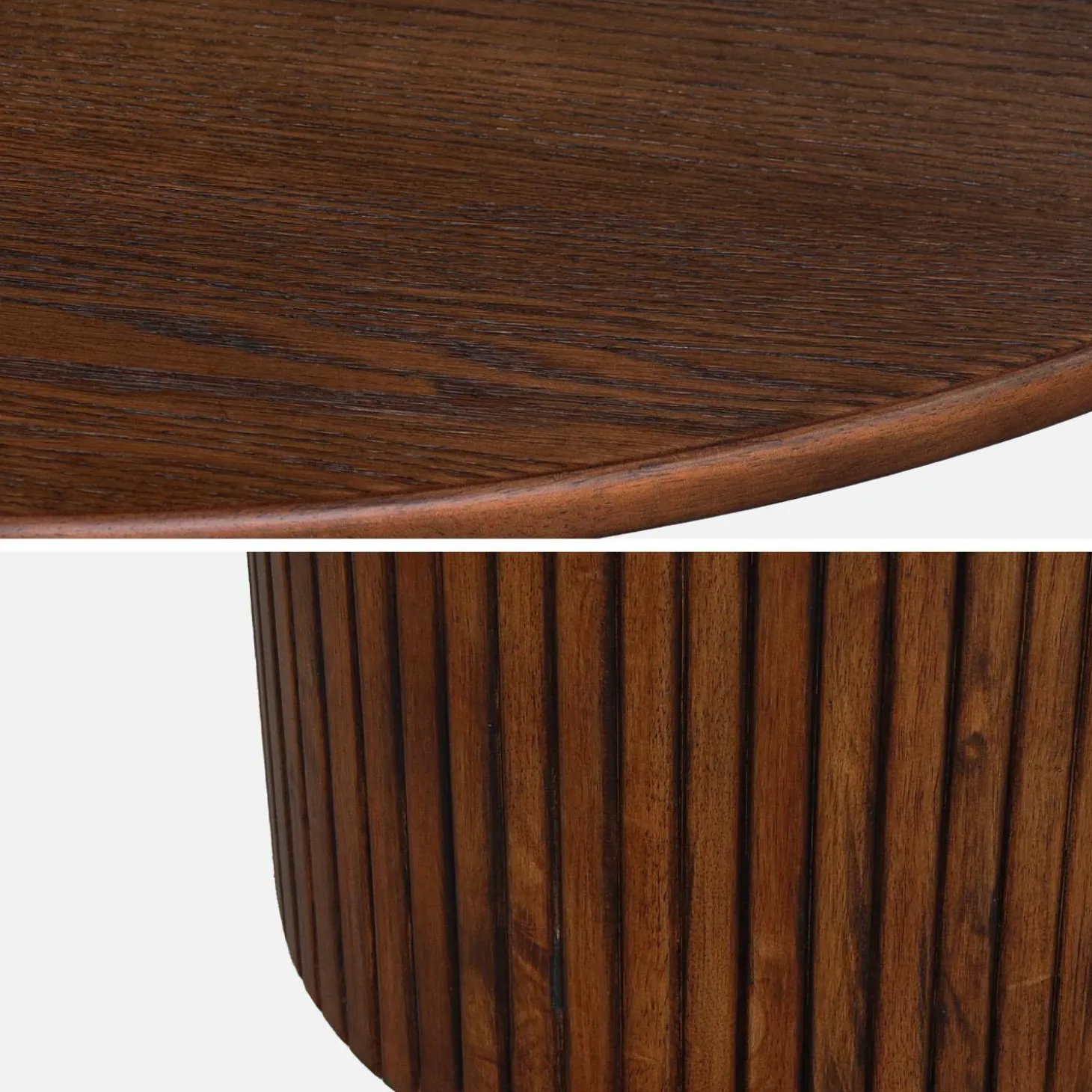 Mesa de comedor redonda de madera, 4 plazas