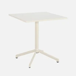 Mesa de jardín bistró cuadrada plegable de acero, 2 personas