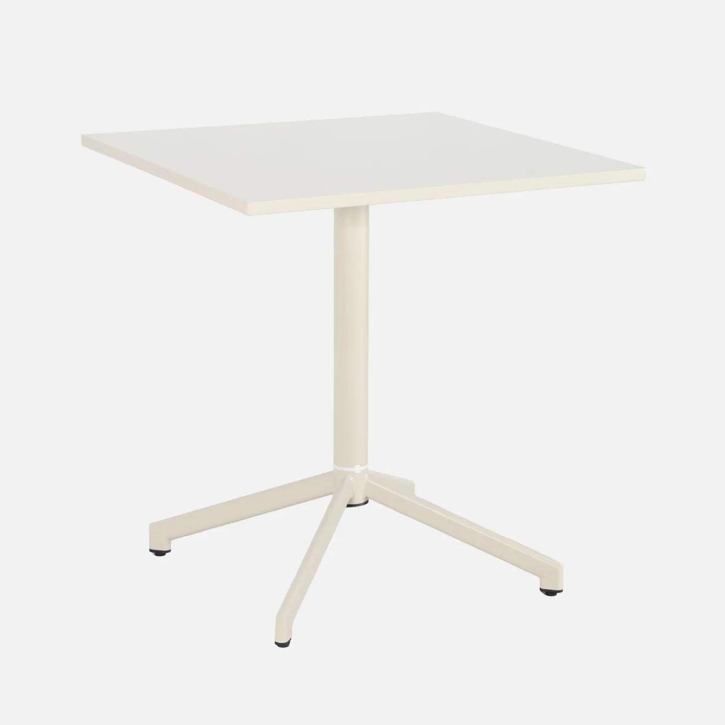 Mesa de jardín bistró cuadrada plegable de acero, 2 personas
