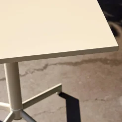 Mesa de jardín bistró cuadrada plegable de acero, 2 personas
