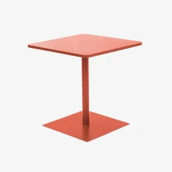 Mesa de jardín bistró cuadrada de acero, 2 plazas