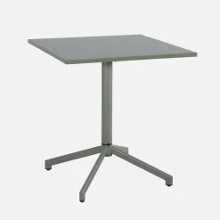Mesa de jardín bistró cuadrada plegable de acero, 2 personas