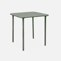Mesa de jardín bistró de acero, 2 plazas, 70cm
