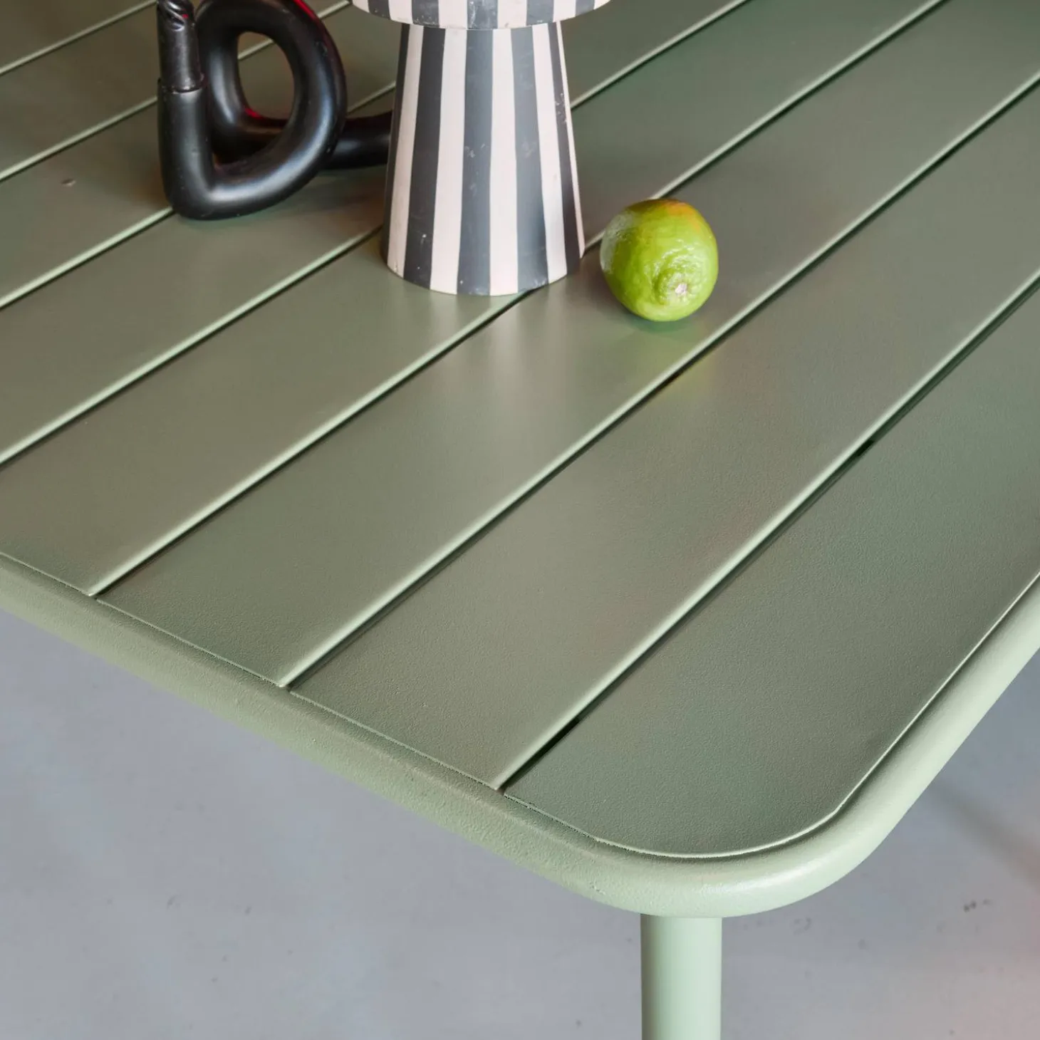 Mesa de jardín bistró de acero, 6-8 plazas, 160cm