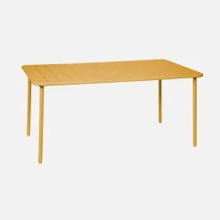 Mesa de jardín bistró de acero, 6-8 plazas, 160cm