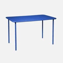 Mesa de jardín bistró de acero, 4 plazas, 120cm