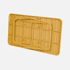 Mesa de jardín bistró de acero plegable, 6 plazas, 140cm
