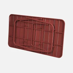 Mesa de jardín bistró de acero plegable, 6 plazas, 140cm
