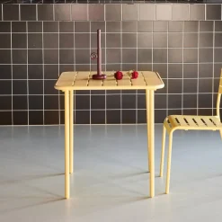 Mesa de jardín bistró de acero, 2 plazas, 70cm