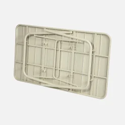 Mesa de jardín bistró de acero plegable, 6 plazas, 140cm