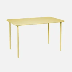 Mesa de jardín bistró de acero, 4 plazas, 120cm