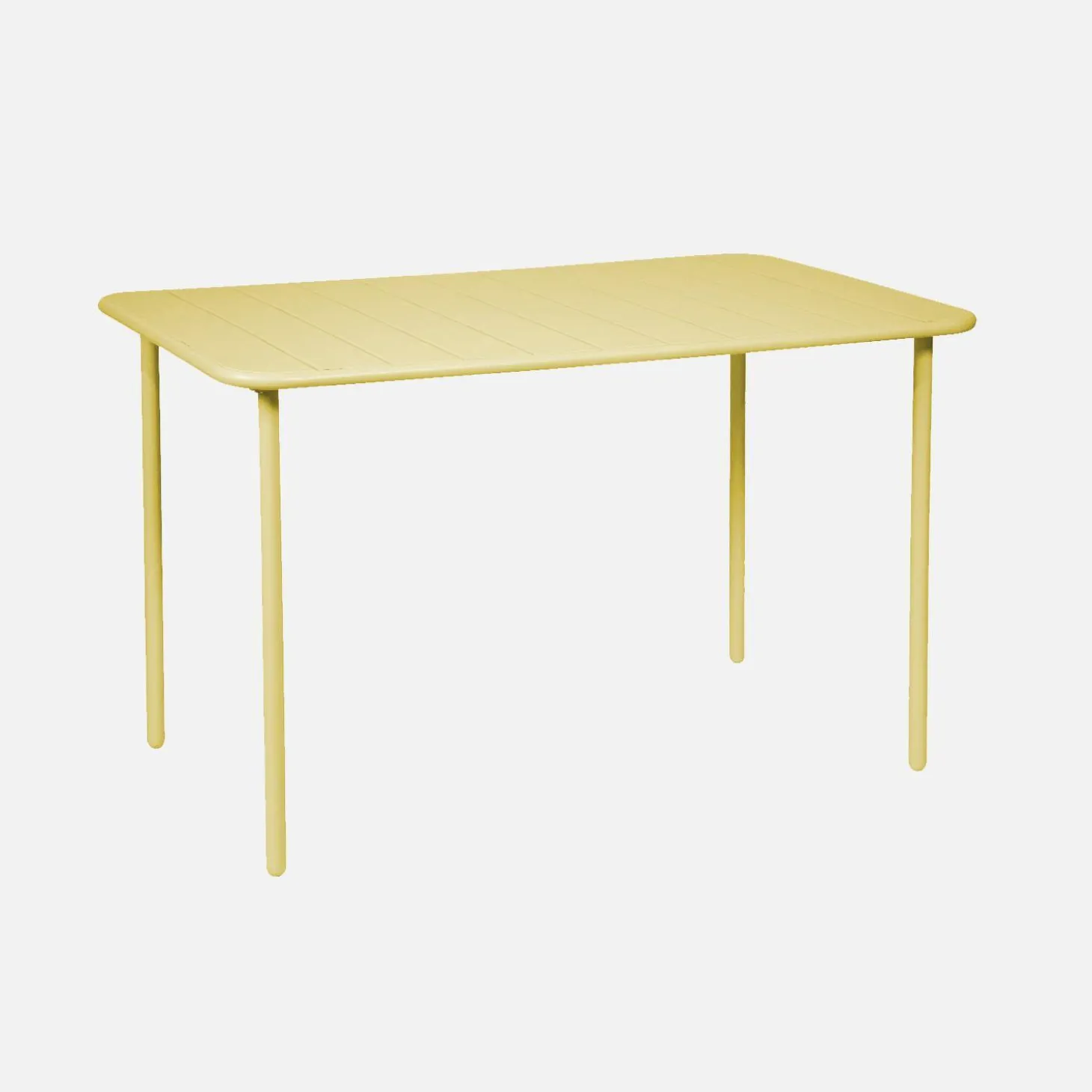 Mesa de jardín bistró de acero, 4 plazas, 120cm