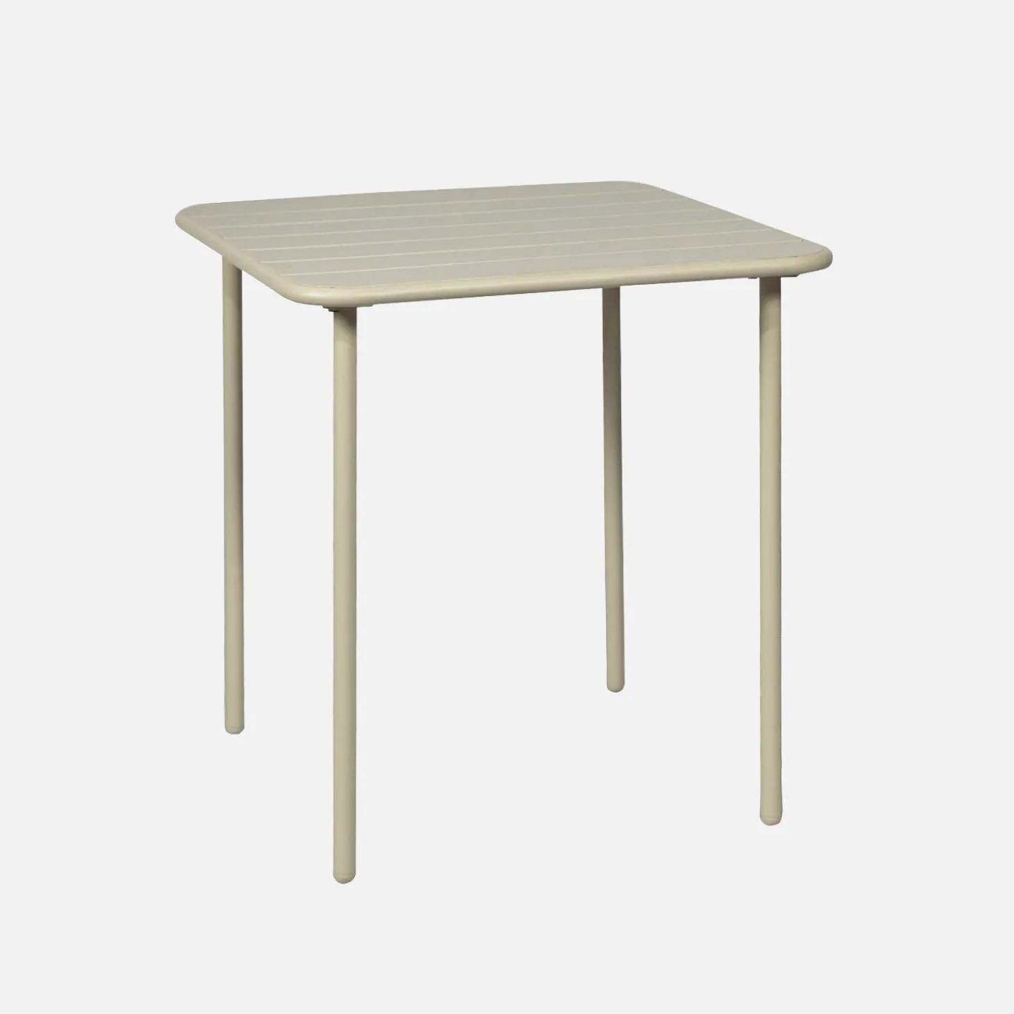 Mesa de jardín bistró de acero, 2 plazas, 70cm