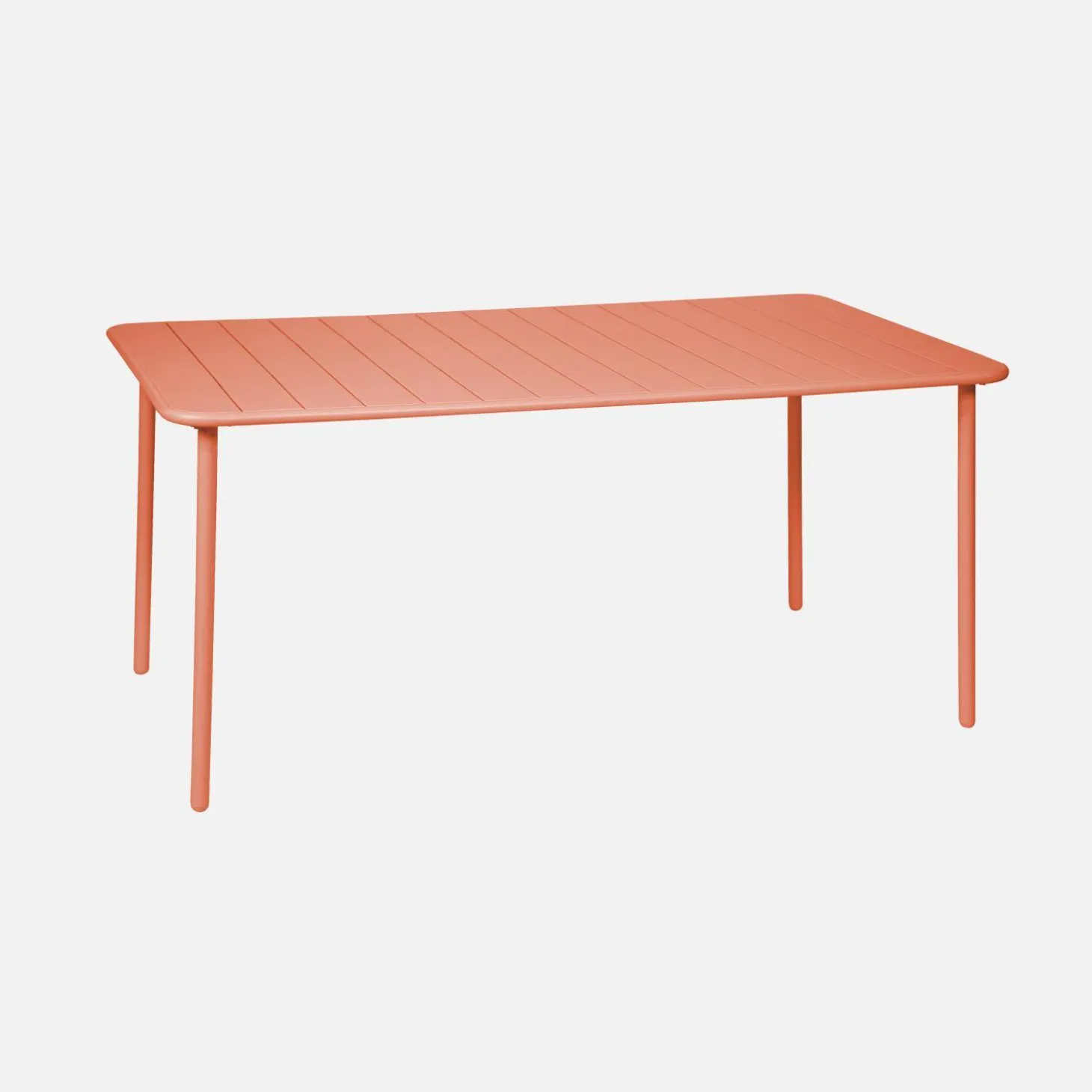 Mesa de jardín bistró de acero, 6-8 plazas, 160cm