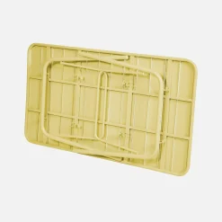 Mesa de jardín bistró de acero plegable, 6 plazas, 140cm