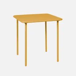 Mesa de jardín bistró de acero, 2 plazas, 70cm