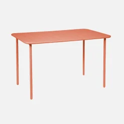 Mesa de jardín bistró de acero, 4 plazas, 120cm