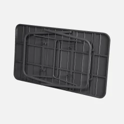 Mesa de jardín bistró de acero plegable, 6 plazas, 140cm