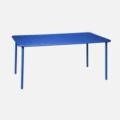 Mesa de jardín bistró de acero, 6-8 plazas, 160cm