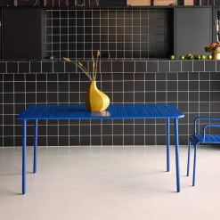 Mesa de jardín bistró de acero, 6-8 plazas, 160cm