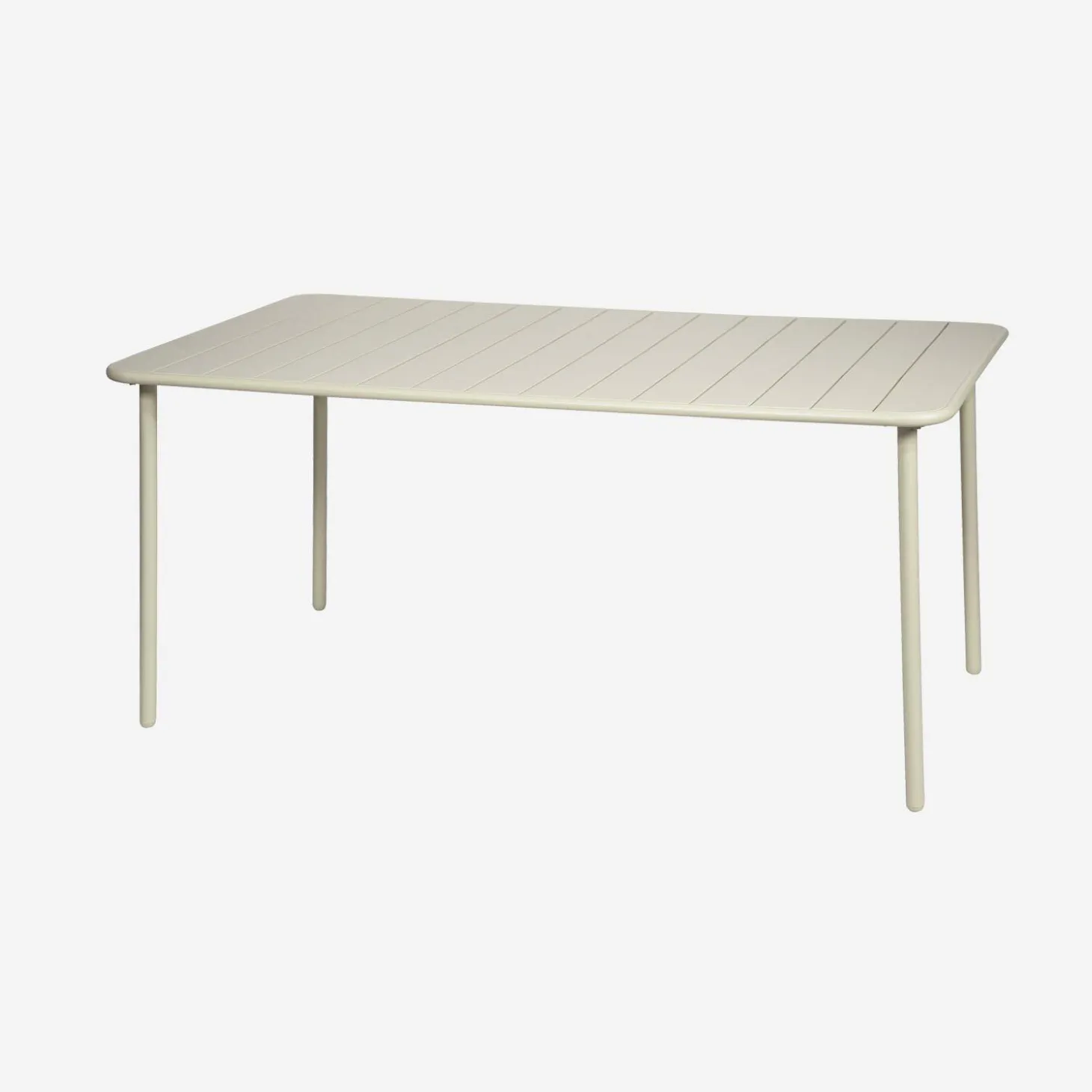 Mesa de jardín bistró de acero, 6-8 plazas, 160cm