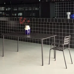 Mesa de jardín bistró de acero, 6-8 plazas, 160cm
