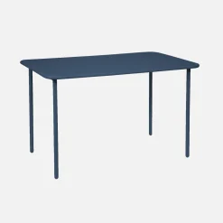 Mesa de jardín bistró de acero, 4 plazas, 120cm