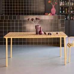 Mesa de jardín bistró de acero, 6-8 plazas, 160cm