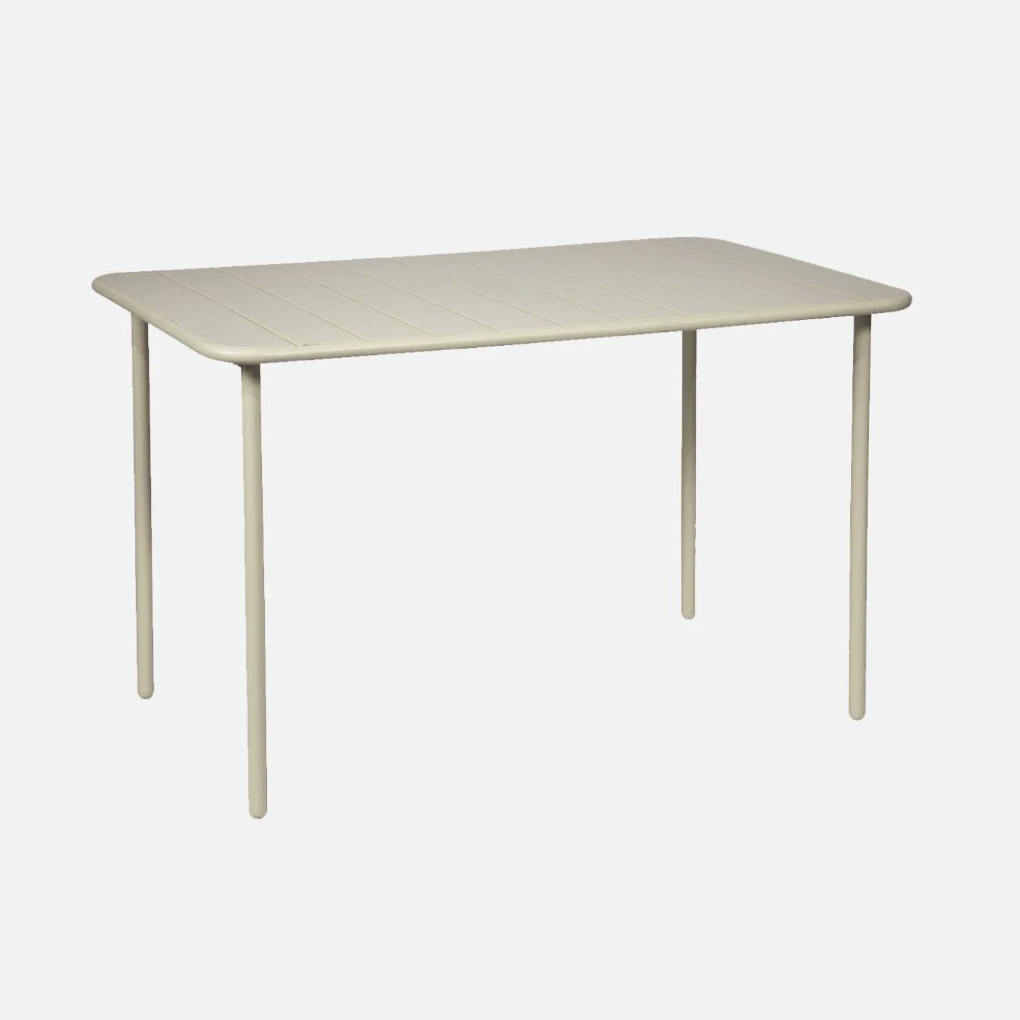 Mesa de jardín bistró de acero, 4 plazas, 120cm