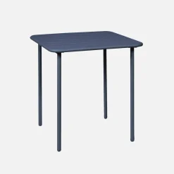 Mesa de jardín bistró de acero, 2 plazas, 70cm